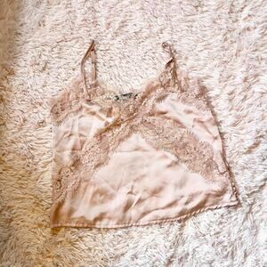 Pink Satin Lace Camisole Delicate Feminine Coquette Twee Lolita Fairy Core